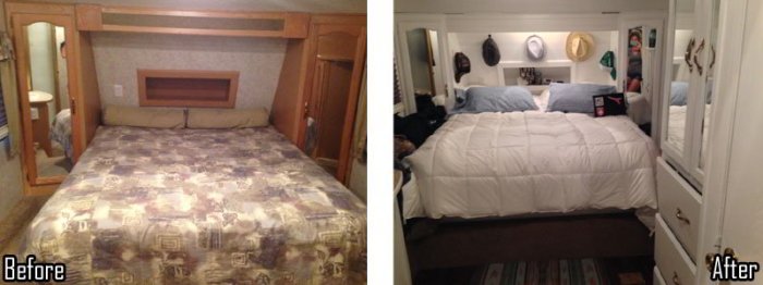 How to decorate a fifth wheel bedroom