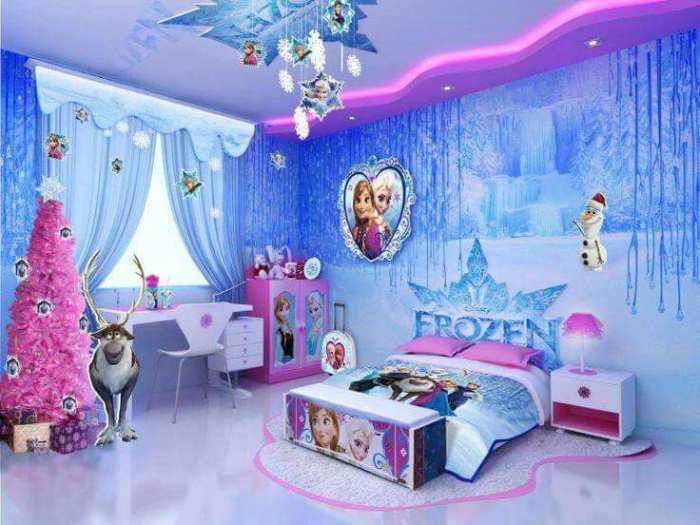 How to create anna and elsa room decor