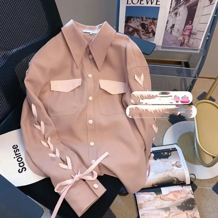 Pink women's dress shirt