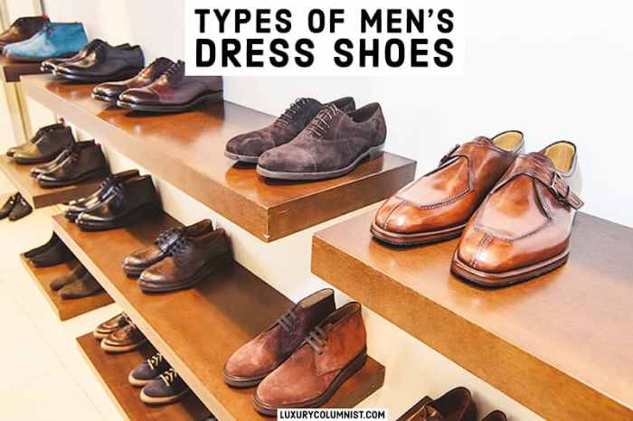 Types of men dress shoes