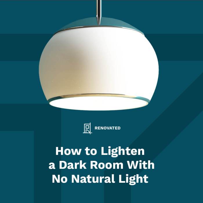 How to decorate a room without natural light