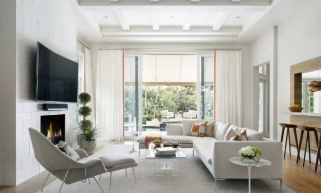 How to Decorate High Ceiling Townhouse Living Rooms