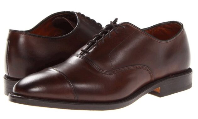 Mens Brown Dress Shoes White Sole Stylish and Versatile Footwear Choice