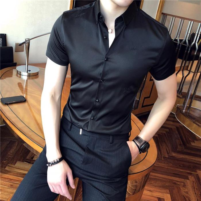 Men's shirt into dress without sewing