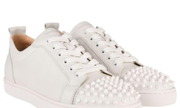 Mens White Christian Louboutin Dress Shoes Elegant Style at Its Finest