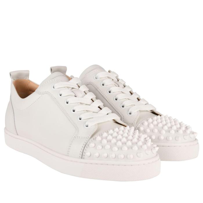 Mens white christian louboutin dress shoes