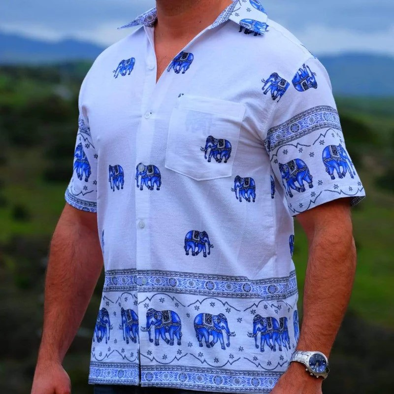 Mens elephant dress shirt