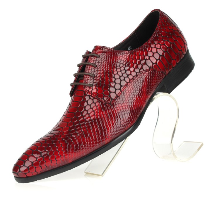 Wine red dress shoes men